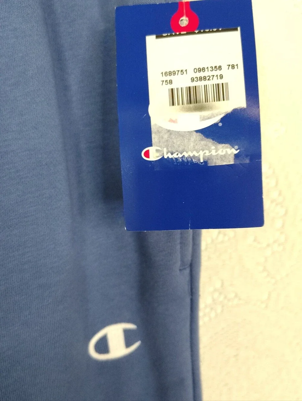 Champion Sweatpants Blue with Pockets and Drawstring Size Large